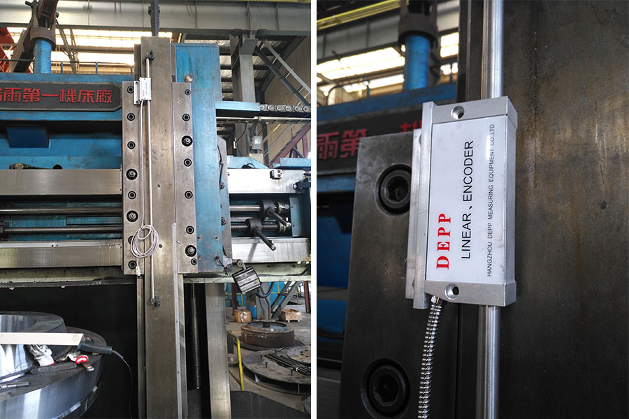 立车安装球栅尺数显